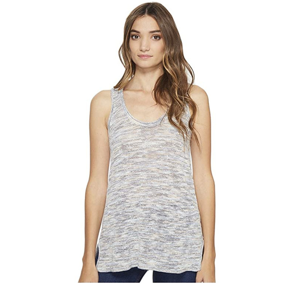 Michael Stars Tops - MICHAEL STARS • Gray Scoop Neck Linen Blend Tank Top Sz XS